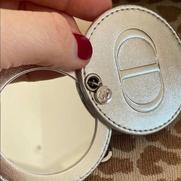 Christian Dior Metallic Silver Keychain Mirror NIB - Picture 9 of 11